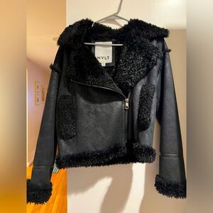 NVLT faux fur black jacket